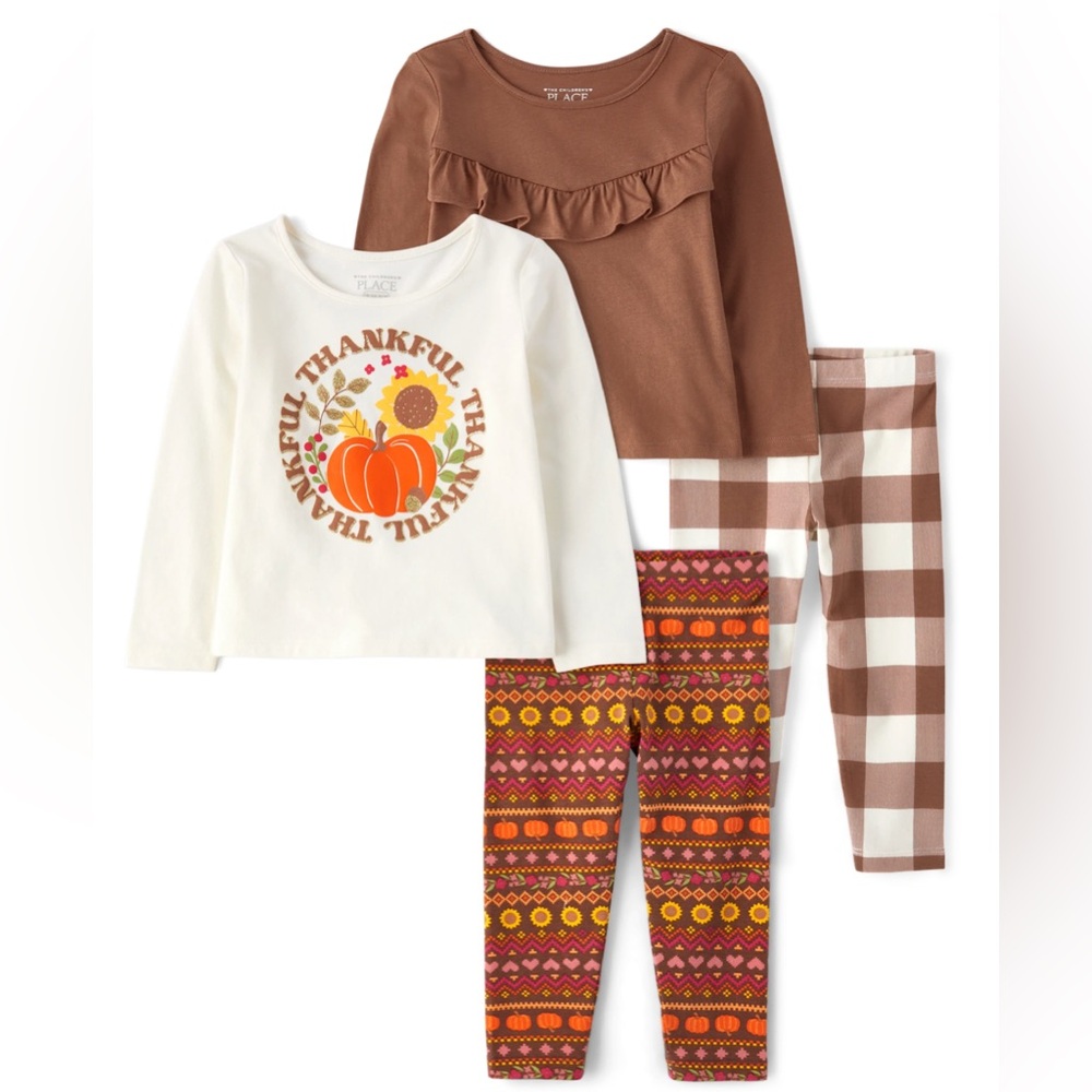 Toddler Girls Thanksful 4 piece Set